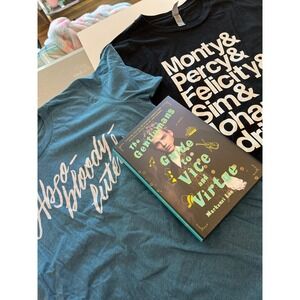 (2) Gentleman's Guide to Vice and Virtue Bookish T-shirts Women's Medium NEW